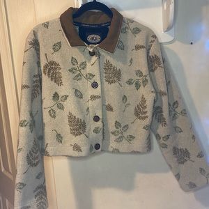 vintage | county clothing co. collared crop fall nuetral crop jacket
